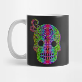 Rainbow candy skull Mug